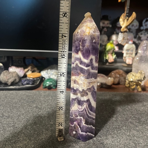 Chevron Amethyst Crystal Tower / Point - Picture 4 of 7